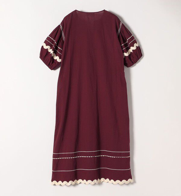 SHIPS any「bon_meur:〈洗濯機可能〉ジオメトリック エンブロイダリー パフ マキシ ワンピース」|ワンピース|