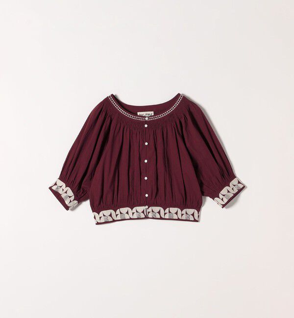 SHIPS any「bon_meur:〈洗濯機可能〉ジオメトリック エンブロイダリー シャーリング ブラウス」|シャツ・ブラウス|