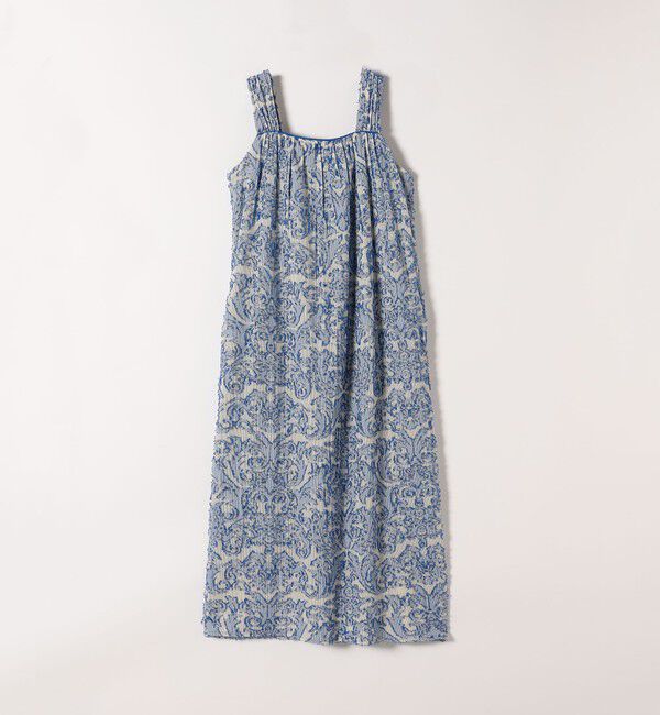 SHIPS any「SHIPS any:〈手洗い可能〉メッシュ ジャカード ギャザー Iライン ワンピース」|ワンピース|