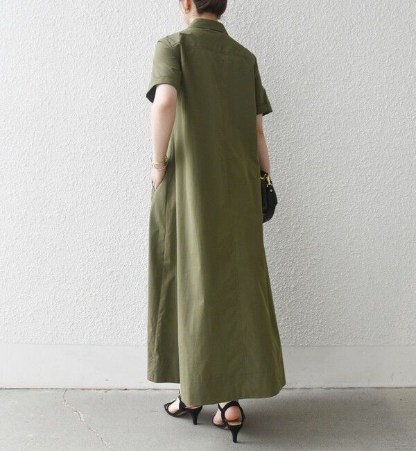 SHIPS any「SHIPS any:〈洗濯機可能〉タイプライター スキッパー フレア シャツ ワンピース」|ワンピース|