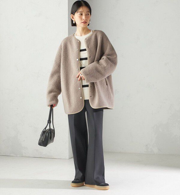 SHIPS for women「【一部WEB限定】〈手洗い可能〉NEW リバーシブル ボア ブルゾン」|ブルゾン・スタジャン|