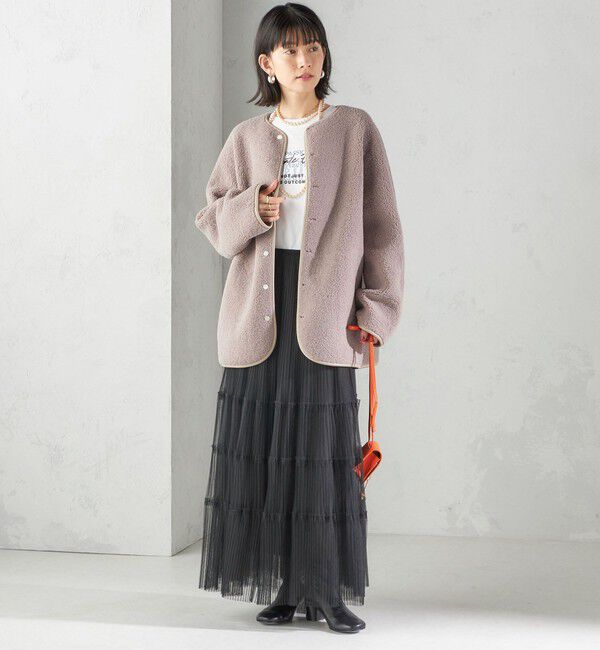 SHIPS for women「【一部WEB限定】〈手洗い可能〉NEW リバーシブル ボア ブルゾン」|ブルゾン・スタジャン|