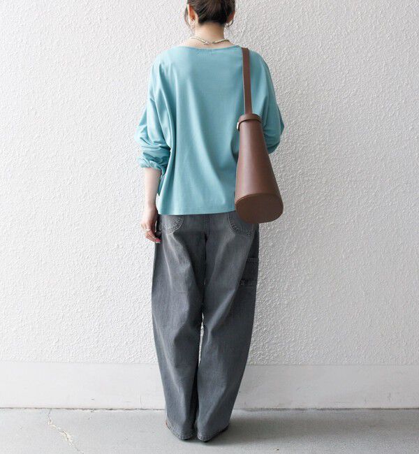 SHIPS any「SHIPS any:〈接触冷感/汗染み防止加工/洗濯機可能〉ボートネック ワイド ロンTEE」|Tシャツ・カットソー|