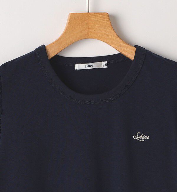 SHIPS KIDS「SHIPS KIDS:140～150cm/袖レース デザイン Tシャツ」|Tシャツ・カットソー|