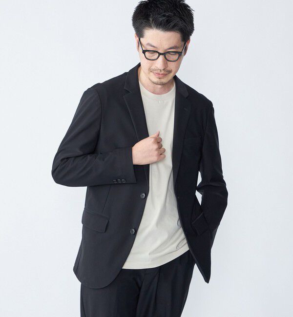 SHIPS「SHIPS:〈セットアップ対応/洗濯機可能〉AIR TOOL ジャケット」|テーラードジャケット|ブラック