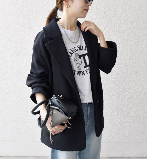 SHIPS any「SHIPS any:〈洗濯機可能〉ダンボール コクーン テーラード ミディ コート」|チェスターコート|