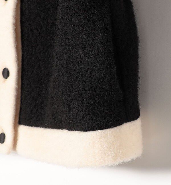 SHIPS any「SHIPS any: バイカラー クルーネック カーディガン ジャケット」|ノーカラージャケット|