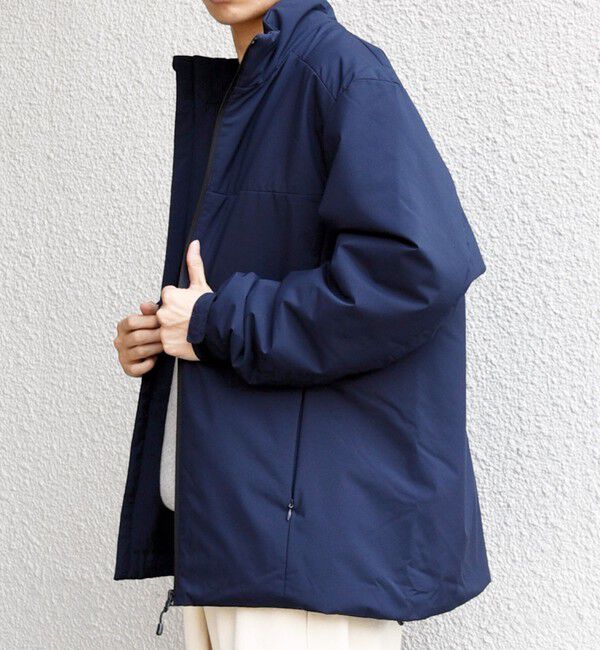 SHIPS any「【WEB限定】SHIPS any:〈撥水/防風/洗濯機可能〉オールウェザー SORONA(R) 中綿 スタンド ブルゾン◇」|ブルゾン・スタジャン|ネイビー