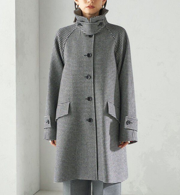 SHIPS for women「千鳥 / ソリッド ウール メルトン ステンカラー コート」|ステンカラーコート|