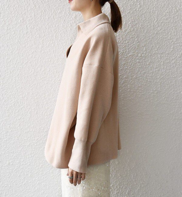 SHIPS any「SHIPS any:〈手洗い可能〉モールヤーン スキッパー ポロ ニット プルオーバー」|ニット・セーター|