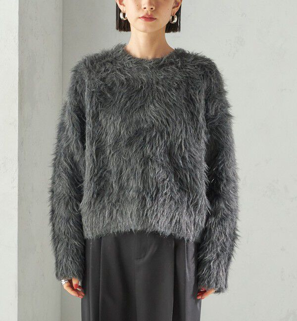 SHIPS for women「〈手洗い可能〉シャギー ファー クルーネック プルオーバー」|ニット・セーター|