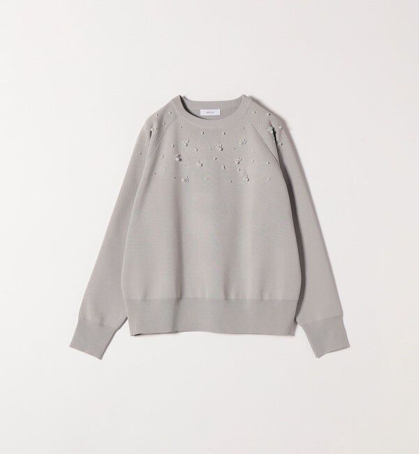 SHIPS any「SHIPS any:〈手洗い可能〉パールモチーフ ビジュー クルーネック ニット」|ニット・セーター|