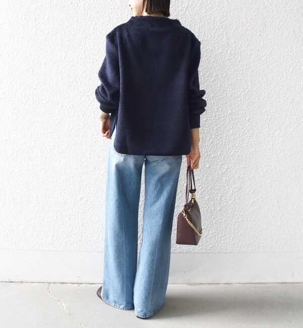 SHIPS for women「【WEB限定】〈手洗い可能〉バルフィー ロング シャギー ボトルネック プルオーバー」|ニット・セーター|