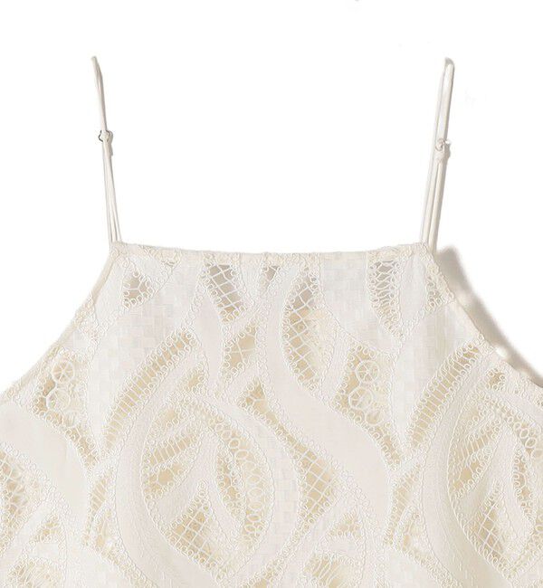SHIPS for women「〈手洗い可能〉刺繍 スカラップ レース キャミソール」|キャミソール|