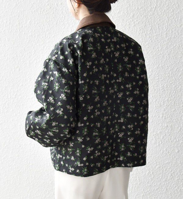 SHIPS any「SHIPS any:〈手洗い可能〉フラワー ジャカード ジップ ブルゾン」|ブルゾン・スタジャン|