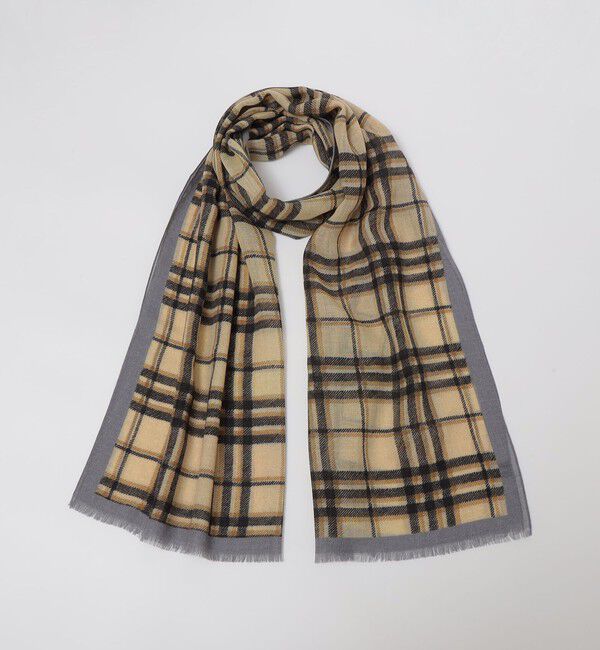 SHIPS「SHIPS: イタリア製 ライト ウェイト オーバー チェック ストール」|ストール|