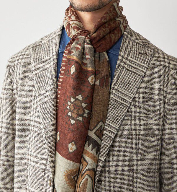 SHIPS「SHIPS: イタリア製 ライト ウェイト トライバル ストール」|ストール|