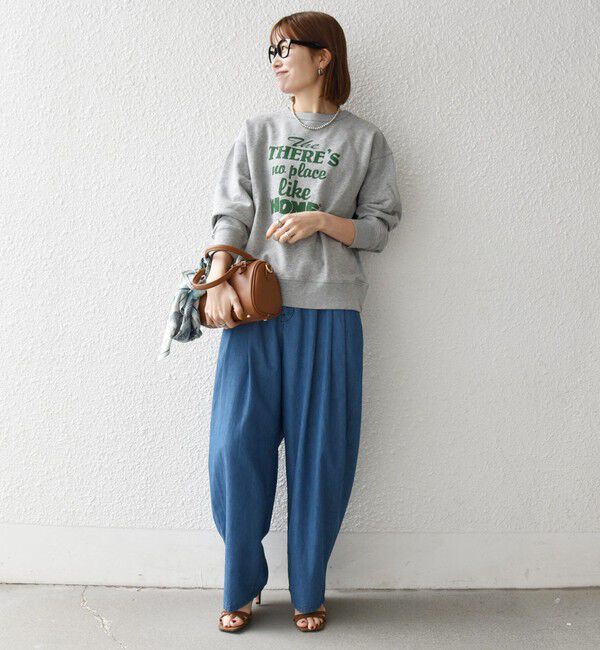 SHIPS any「SHIPS any:〈洗濯機可能〉ライト デニム バレル タック パンツ」|デニム|