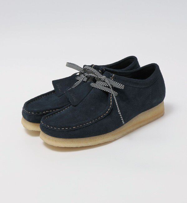 SHIPS「【SHIPS EXCLUSIVE】CLARKS: WALLABEE SUEDE NAVY」|ショートブーツ|