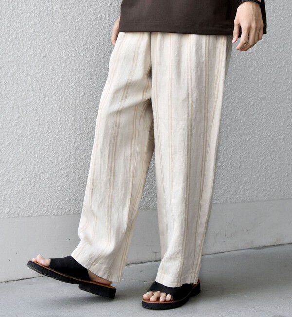 SHIPS any「SHIPS any: 〈洗濯機可能〉NOVELTEX リネン フリーサイズ リラックス イージー パンツ◇」|チノ|
