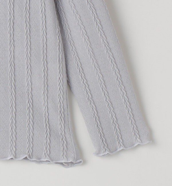 SHIPS Colors 「SHIPS Colors:100～130cm /〈洗濯機可能〉ケーブル チュールカラー ロンT」|Tシャツ・カットソー|