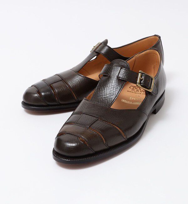 SHIPS「【SHIPS別注】CROCKETT&JONES: CORDOVAN RUSSIA/HATCH グルカサンダル」|サンダル|ブラウン
