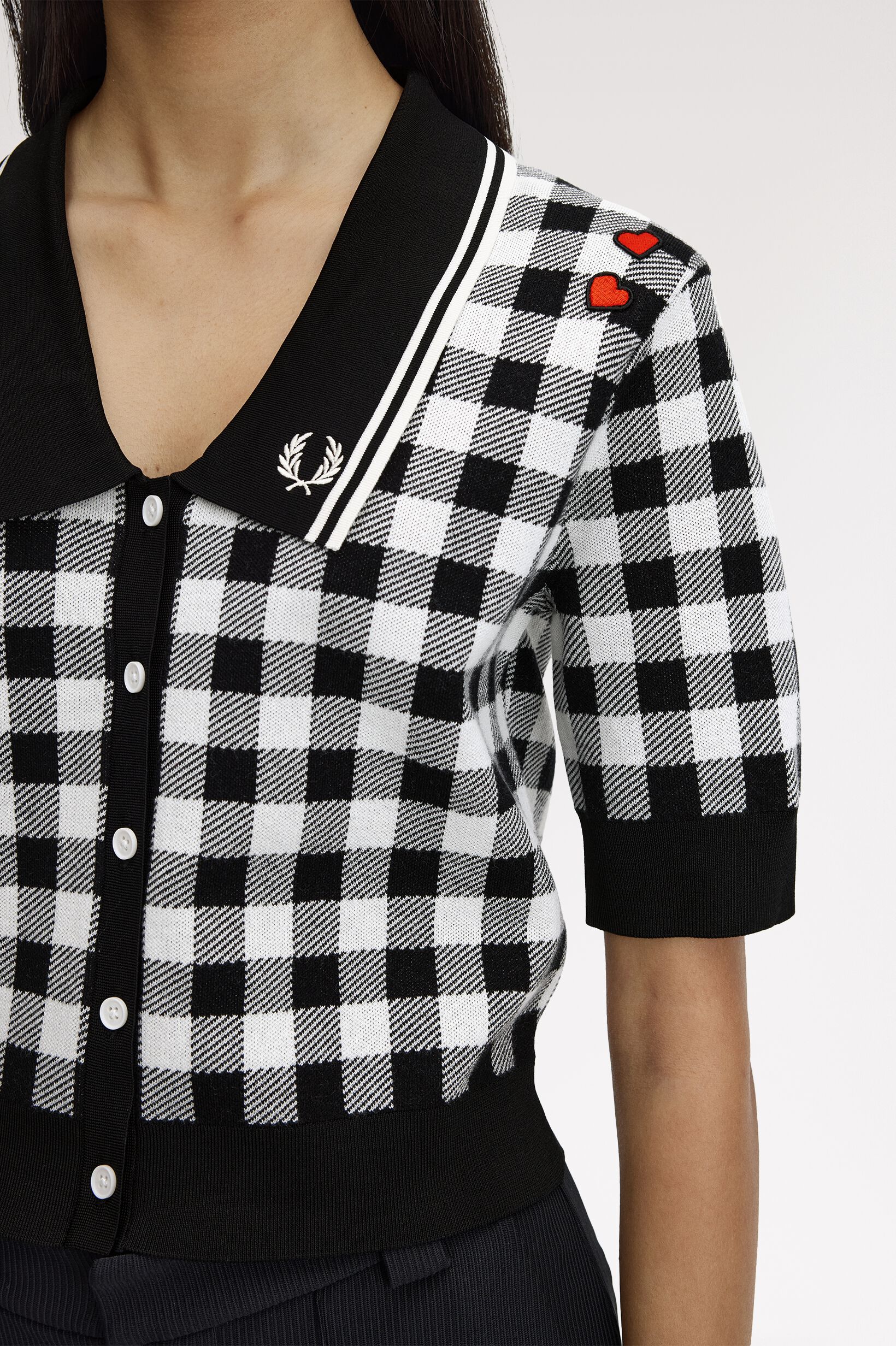 FRED PERRY 「Amy Winehouse Gingham Knitted Shirt」|ニット・セーター|