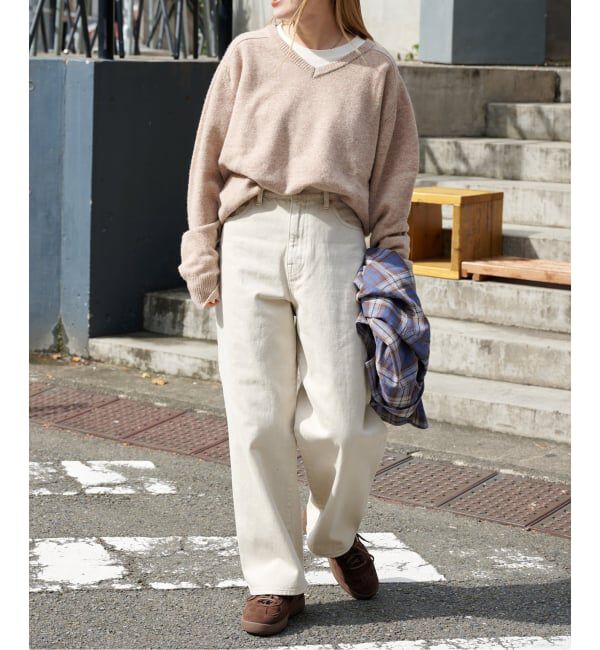 OUTDOOR PRODUCTS Usual Things「ULTフェードデニムハイライズルーズ5PKT」|デニム|