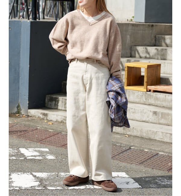 OUTDOOR PRODUCTS Usual Things「ULTフェードデニムハイライズルーズ5PKT」|デニム|