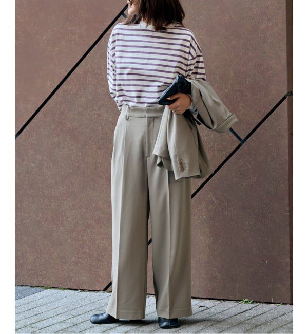 OUTDOOR PRODUCTS Usual Things「コットンボーダークルーネックワイドTEE」|Tシャツ・カットソー|