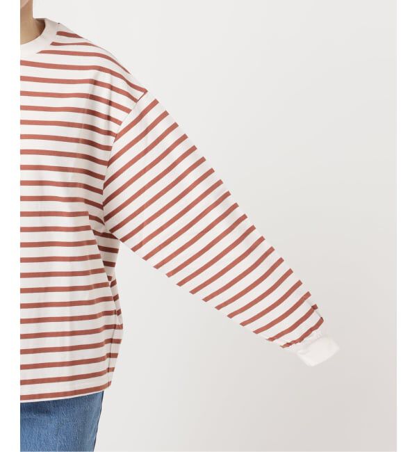 OUTDOOR PRODUCTS Usual Things「コットンボーダークルーネックワイドTEE」|Tシャツ・カットソー|