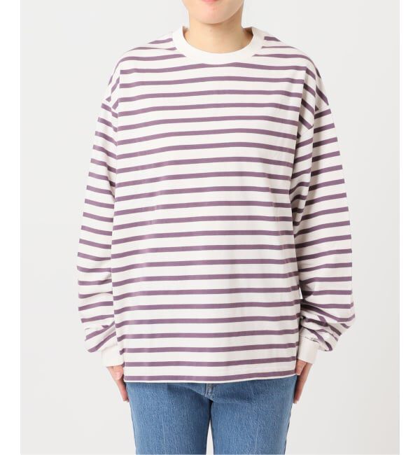 OUTDOOR PRODUCTS Usual Things「コットンボーダークルーネックワイドTEE」|Tシャツ・カットソー|