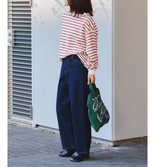 OUTDOOR PRODUCTS Usual Things「コットンボーダークルーネックワイドTEE」|Tシャツ・カットソー|