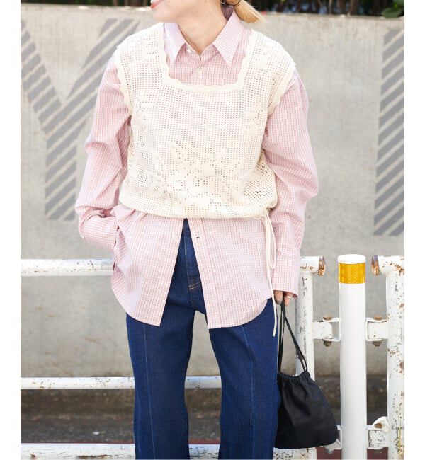 OUTDOOR PRODUCTS Usual Things「クロッシェレーススカラップノースリニット」|ベスト・ジレ|