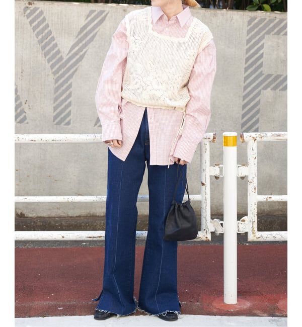 OUTDOOR PRODUCTS Usual Things「クロッシェレーススカラップノースリニット」|ベスト・ジレ|