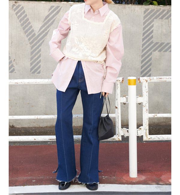 OUTDOOR PRODUCTS Usual Things「クロッシェレーススカラップノースリニット」|ベスト・ジレ|