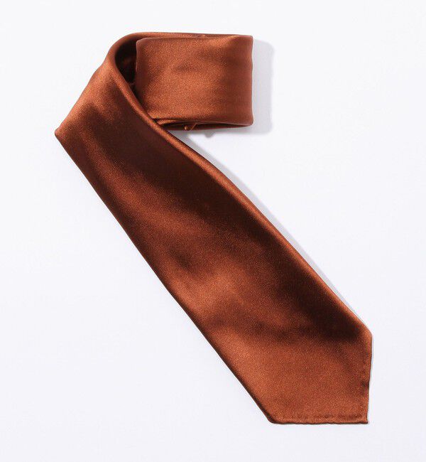 TOMORROWLAND GOODS「TOMORROWLAND シルク ソリッドタイ」|ネクタイ・蝶ネクタイ|ダークオレンジ