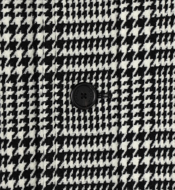 CABaN「CABaN ウールダブルフェイス グレンチェックスタンドカラーコート」|ステンカラーコート|