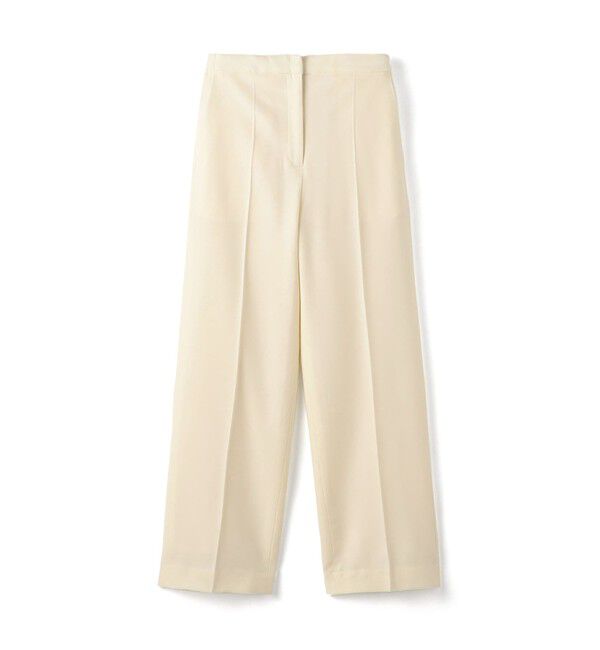 DES PRES「フランネルウールストレッチ セミワイドパンツ」|スラックス|11 ホワイト