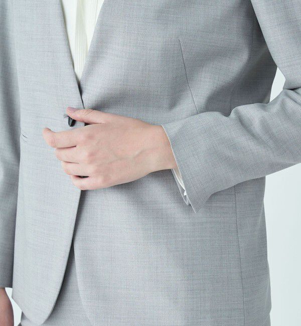 TOMORROWLAND collection「シャイニーピンヘッド Vカラージャケット」|テーラードジャケット|