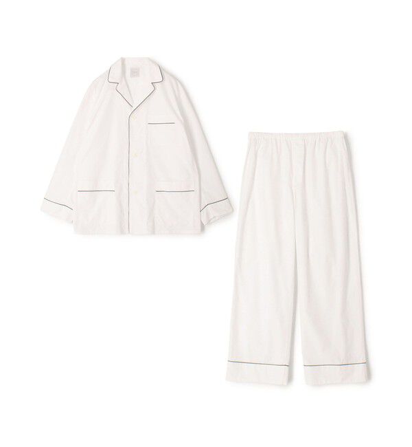 TOMORROWLAND HOME「コットンブロード パジャマ（メンズ）」|ルームウェア|11 ホワイト
