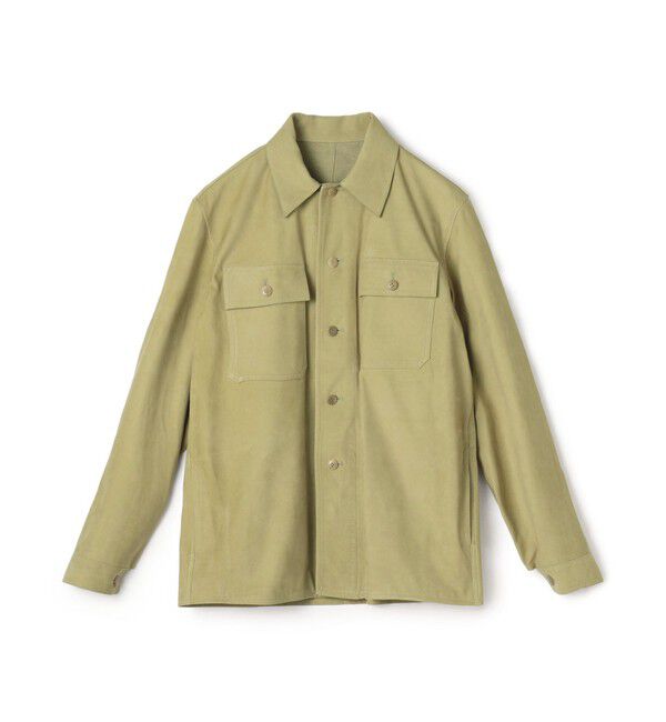 TOMORROWLAND BUYING WEAR「DENIM PLUTO レザーシャツ」|ブルゾン・スタジャン|55 グリーン