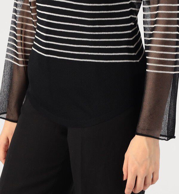 DES PRES「レーヨンナイロンシアー ボートネックプルオーバー」|ニット・セーター|