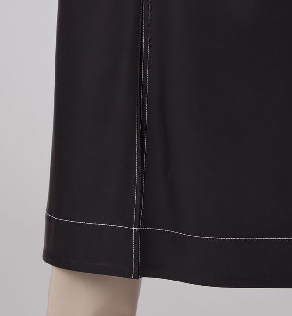 MACPHEE「レザーライク キャソールワンピース」|ワンピース|