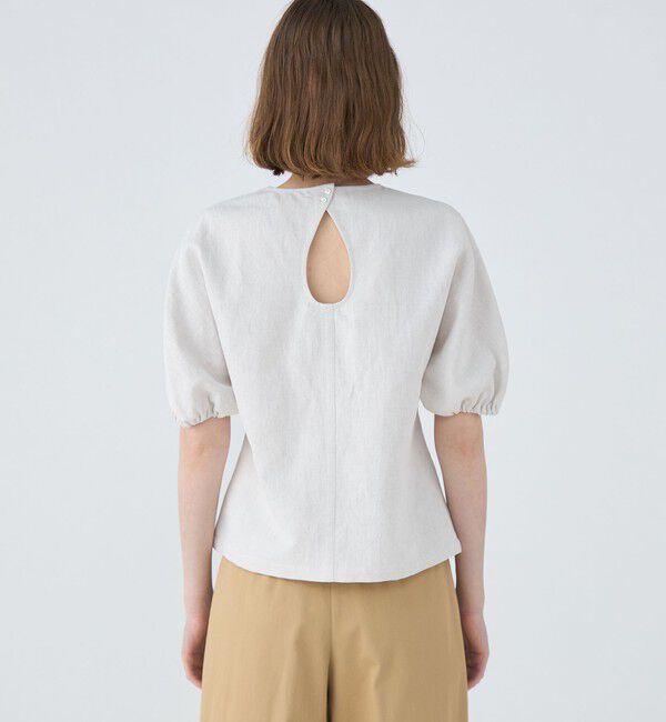 MACPHEE「【WEB限定】リアクティブデニム パフスリーブブラウス」|シャツ・ブラウス|