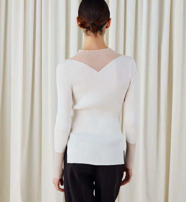 DES PRES「コットンアセテートリブ ビルドネックプルオーバー」|ニット・セーター|
