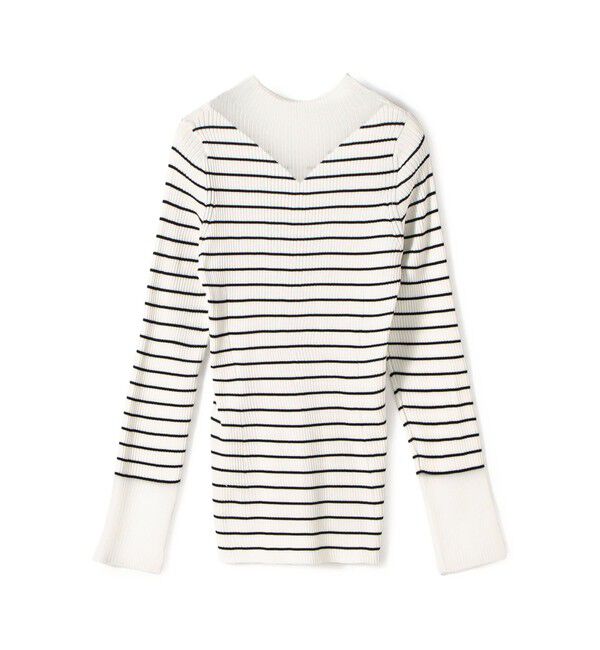 DES PRES「コットンアセテートリブ ビルドネックプルオーバー」|ニット・セーター|14 グレー系