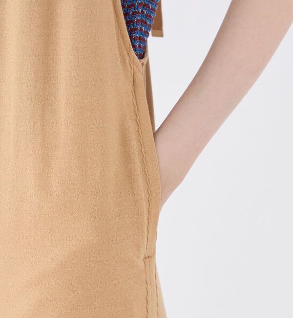 MACPHEE「コットンジョーゼット ギャザーオールインワン」|オールインワン|