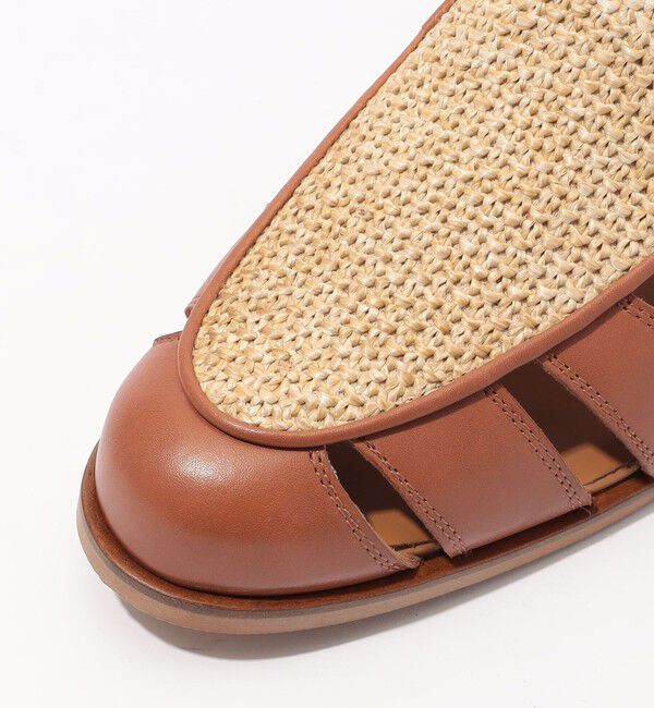 TOMORROWLAND GOODS「SOLOVIERE ラフィア&times;カーフ フィッシャーマンサンダル」|その他|