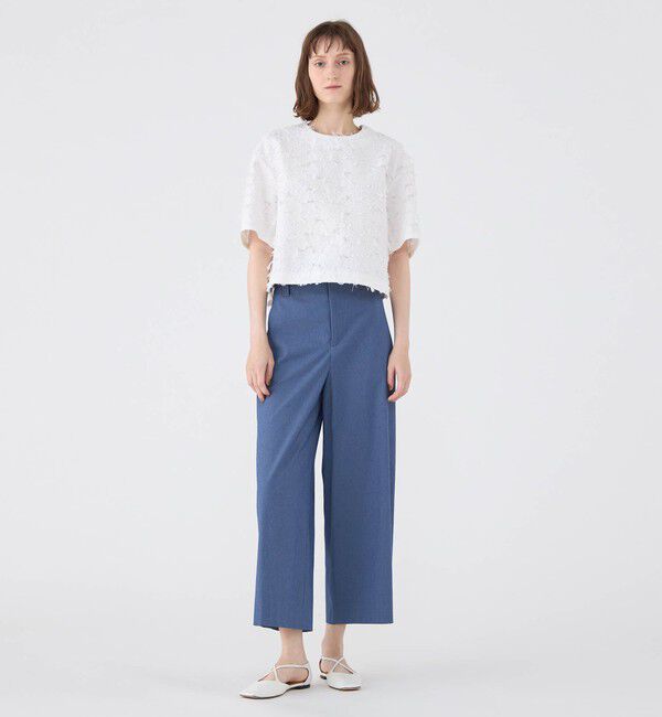 MACPHEE「ナチュラルスラブストレッチ セミワイドパンツ」|その他|